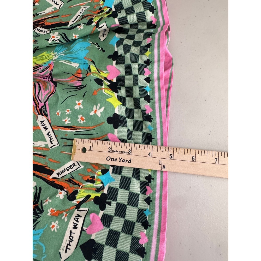 Lindy Bop Leah Alice in Wonderland Tea Dress 8 Green Novelty Print Fit & Flare - Picture 14 of 15